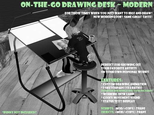 On-the-Go Drawing Desk ~ Modern