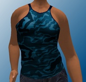 menwear camo vest blue
