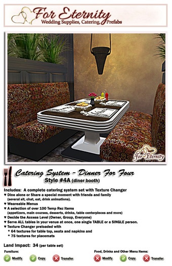 *VRD* Catering - DinnerForFour - Style #4A (boxed)