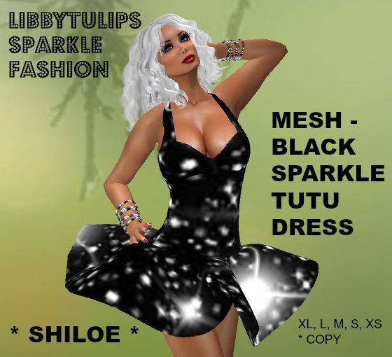 * Shiloe * Black Sparkle Tutu Dress - Mesh