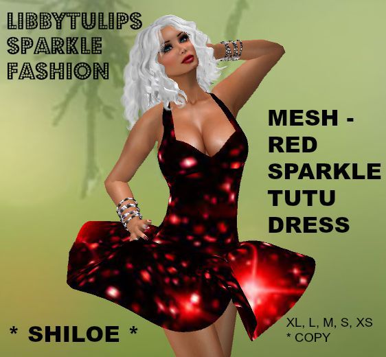 * Shiloe * Red Sparkle TuTu Dress - Mesh