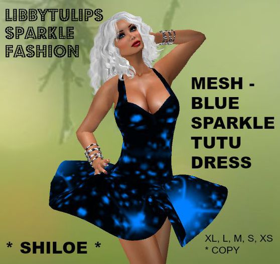 * Shiloe * Blue Sparkle TuTu Dress - Mesh