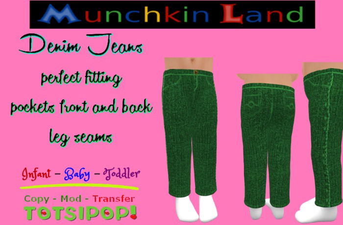 Green Childrens Denim Jeans