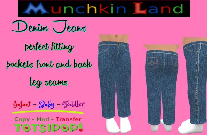 Blue Childrens Denim Jeans