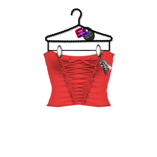 -VIBE- Sheer  RED Corset