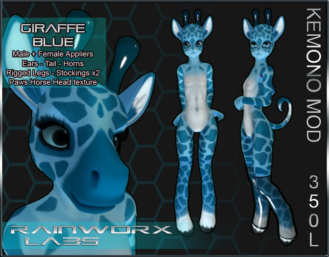 [R-LABS] GIRAFFE BLUE - Kemono Mod