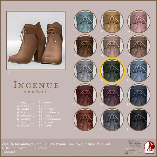Ingenue Alma Boots Hunter