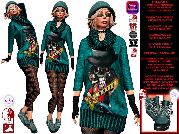 **HILLARY SEA VERSION WINTER ROCK STYLE COMPLET OUTFIT **