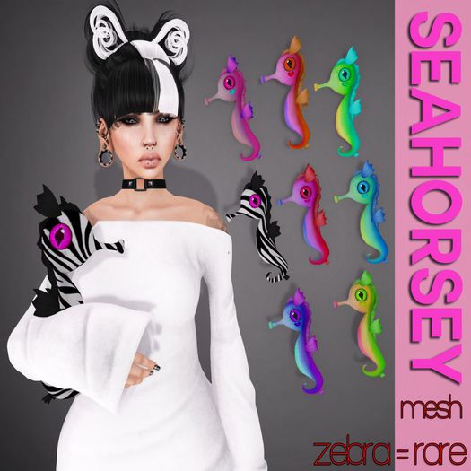 .S&C. Seahorsey - Zebra RARE