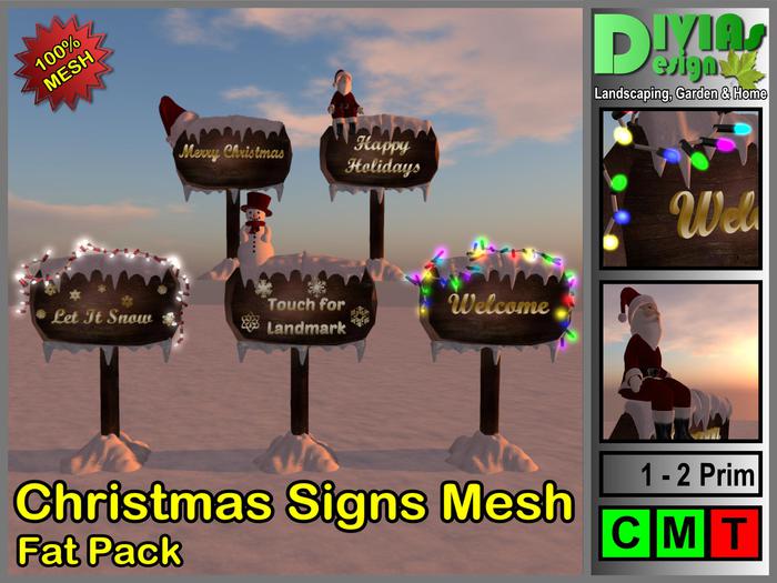 Christmas Signs Mesh - Fat Pack