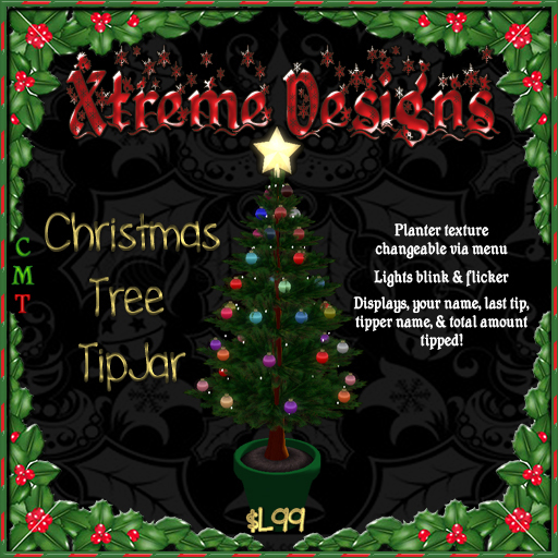 Christmas Tree Tipjar -Potted-