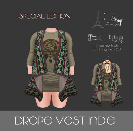 (Vitrage Boutique's) Drape Vest Indie