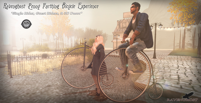 Victorian Penny Farthing Bicycle Experience *YES,IT WORKS* 4 Land Impact