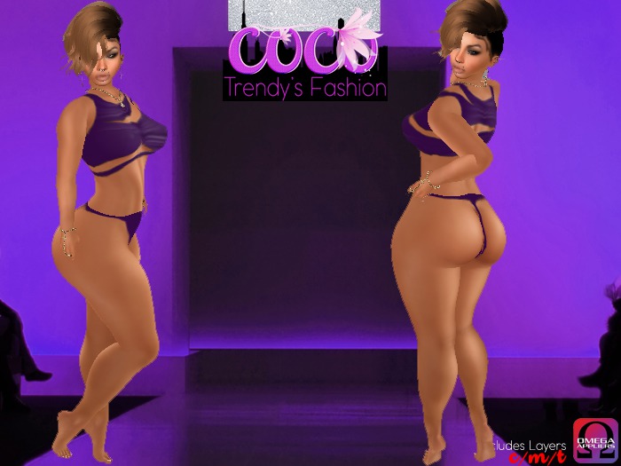 Purple Torn Bikini