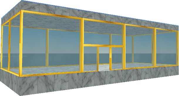 White Marble & Gold Building