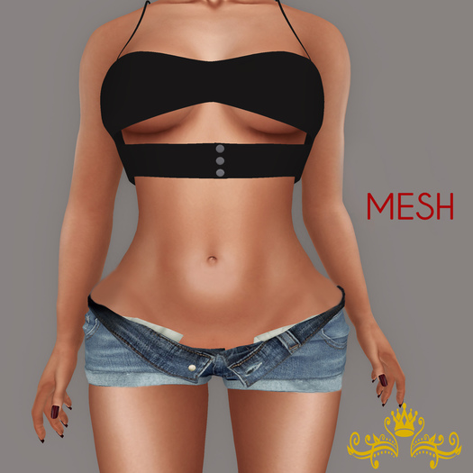 {M.S}Gia Shorts Open Front Grey Blue