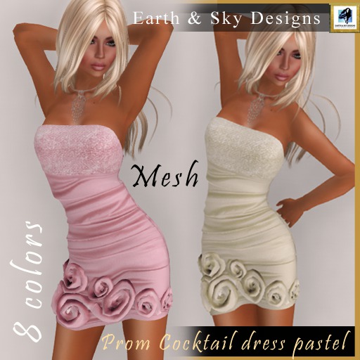Mesh Prom Cocktail Dress - Pastel - Earth & Sky Designs