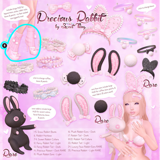 Sweet Things Precious Rabbit Snow Rabbit Boots  Black