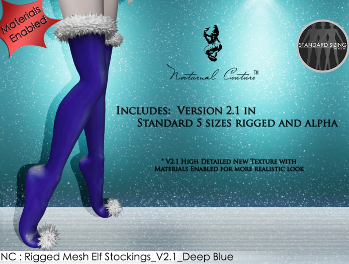 NC : Rigged Mesh Elf Stocking_V2.1_Deep Blue