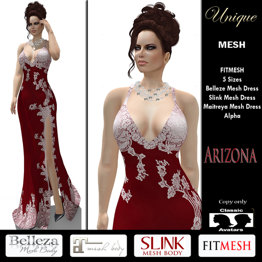 **SD** Arizona Black Lace Gown BSM