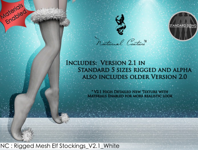 NC : Rigged Mesh Elf Stocking_V2.1_White