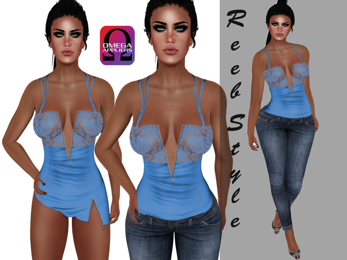 236-Reeb STyle Rihanna Outfit Blue