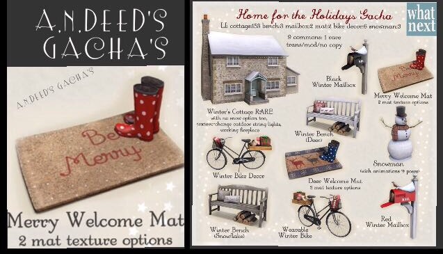 LIMITED QTY {what next} Merry Welcome Mat & WELLIES ARCADE GACHA