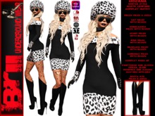 **HOSANA WHITE LEOPARD VERSION WINTER STYLE COMPLET OUTFIT **