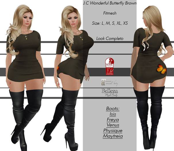 J.C Wonderful butterfly Brown