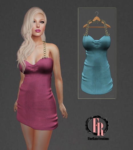 ::FineRain Creations::Misty Dress Blue
