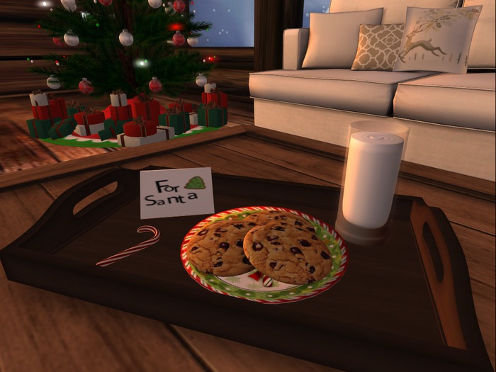 Milk & Cookies For Santa Tray