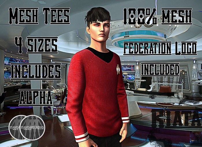 Red Star Trek Shirt MESH