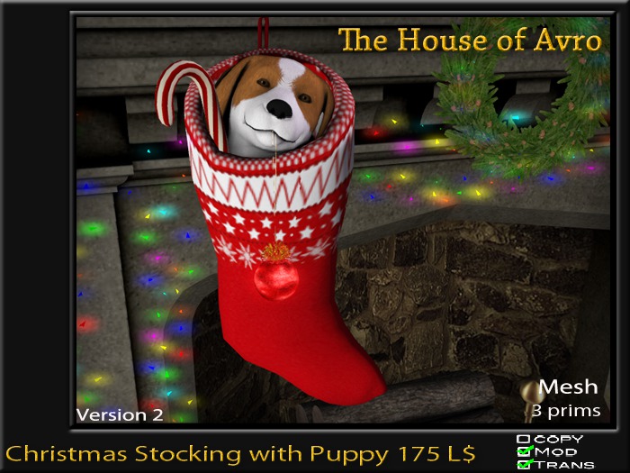 Christmas Stocking with Puppy v2 - Transfer version - Promo