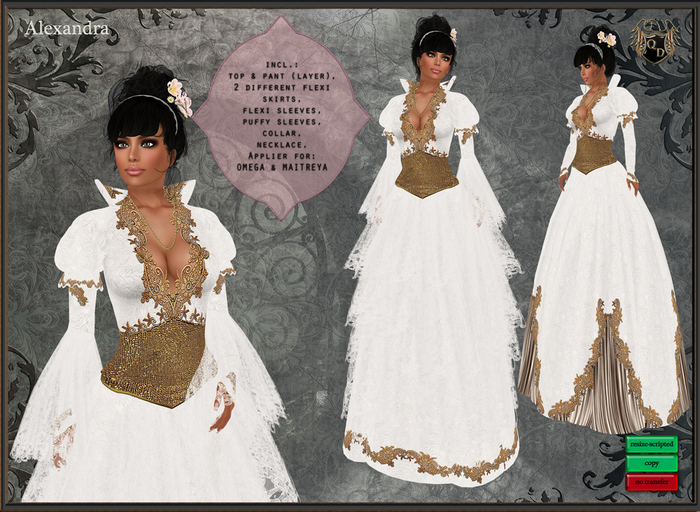 Alexandra ivory/gold (incl. Omega & Maitreya applier)