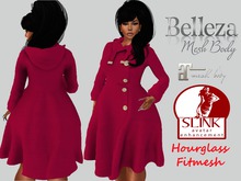 {BeYouTiful} Anya Trench Coat fusia pink