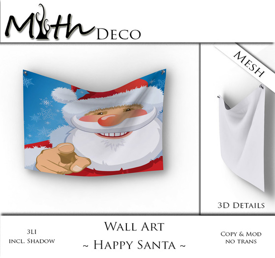 Myth - Wallart Happy Santa