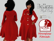 {BeYouTiful} Anya Trench Coat red plain