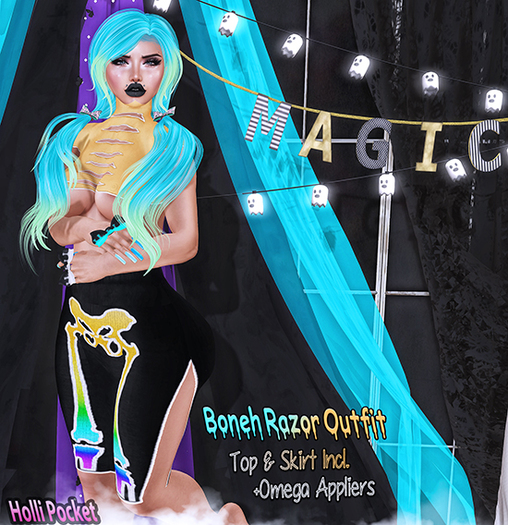 RETIRED *HolliPocket* Boneh Razor Outfit-Mellow Neon (+Omega Appliers)