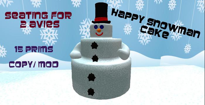 Happy Snowman Cake C/M