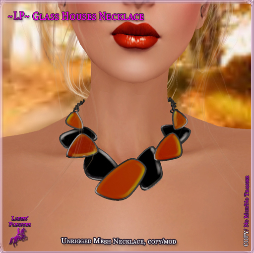 ~LP~ Glass Houses Necklace Halloween BOXED