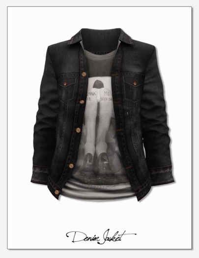 Denim Jackets W/tee (M) - Spank me