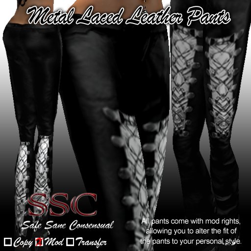 SSC Metal Laced Leather Pants