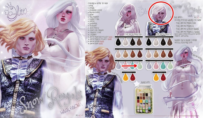 .Olive. the Snow Prince FullSet hair RARE
