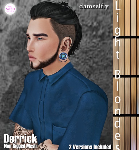 *~*Damselfly*~*Derrick Non-Rig Mesh Light Blondes