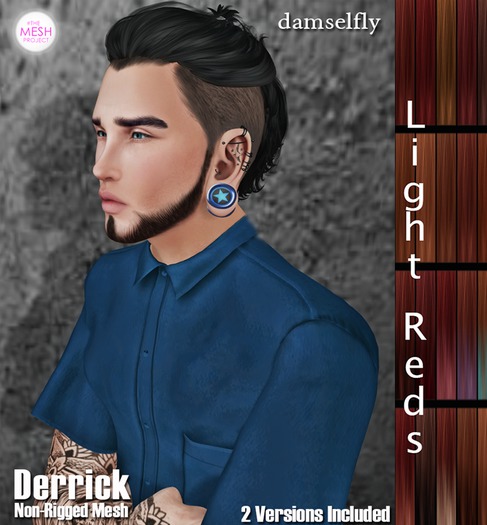 *~*Damselfly*~*Derrick Non-Rig Mesh Light Reds
