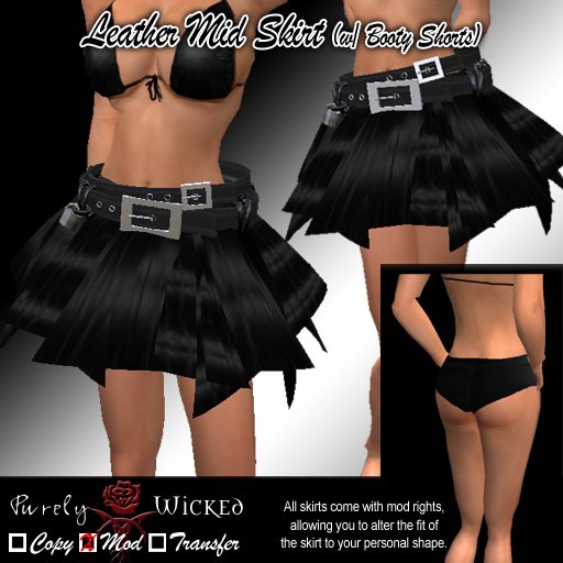 SSC Leather Belt & Mid Skirt