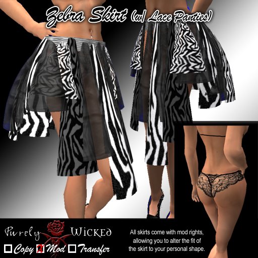 SSC Zebra Prim Skirt & Panties