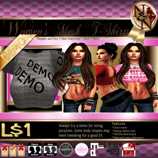 -N&N- Exclusive Belly Shirt Demos [Boxed]