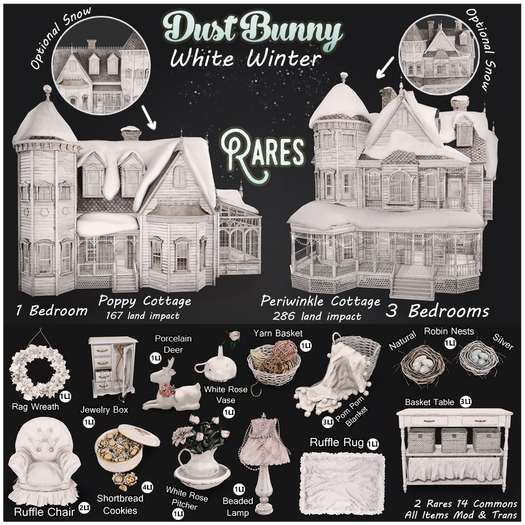 dust bunny . white winter (FULL SET)