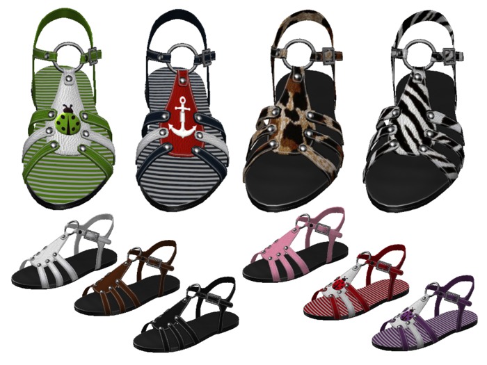 LITTLE GIRL & LADIES SANDALS - HUD 10 COLORS